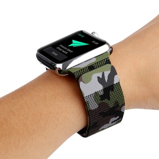 Dây Milanese loop cho Apple Watch vân Camo (Đủ size) - Tặng kèm bộ nút chống gãy cable Avenger.