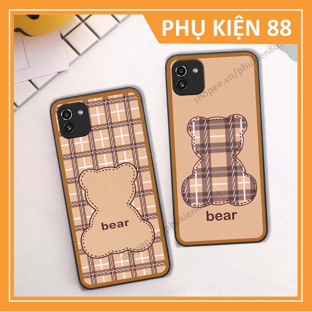 Ốp lưng Samsung A03 ốp điện thoại LineBear, bé tóc xù, hoa siêu đẹp