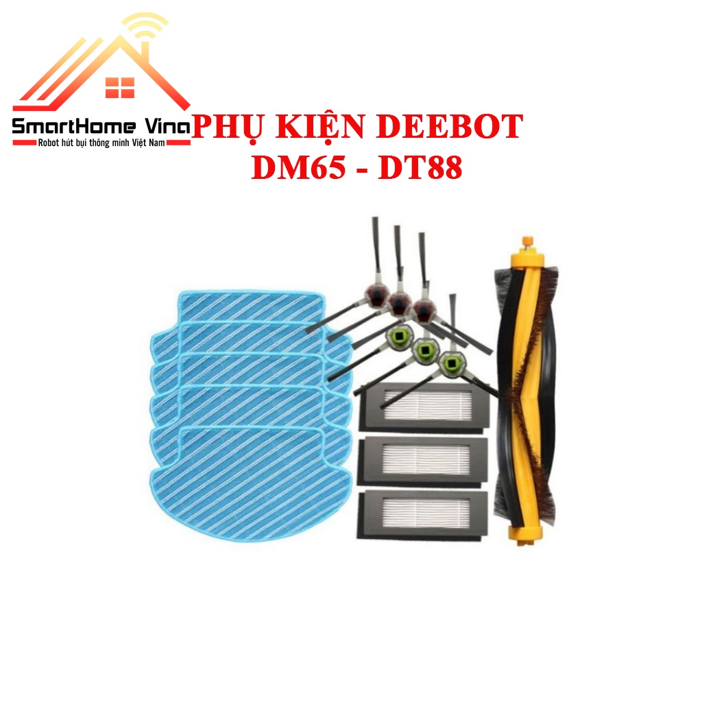 Phụ kiện robot hút bụi, chổi, lọc bụi, khăn lau Ecovacs Deebot DM65, DT88