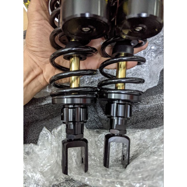 Phuộc RCB/NITRON bình dầu ty vàng full đen gắn AB NOUVO 4 5 6 PCX NVX Impulse Shark Dylan PS Sh ý