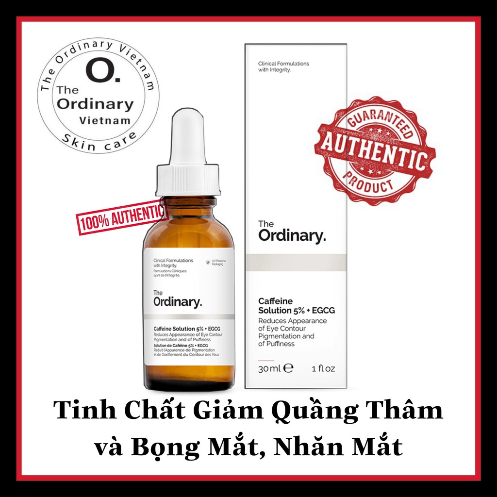 Tinh Chất Giảm Quầng Thâm và Bọng Mắt, Nhăn Mắt - The Ordinary Caffeine Solution 5% + EGCG 30ml