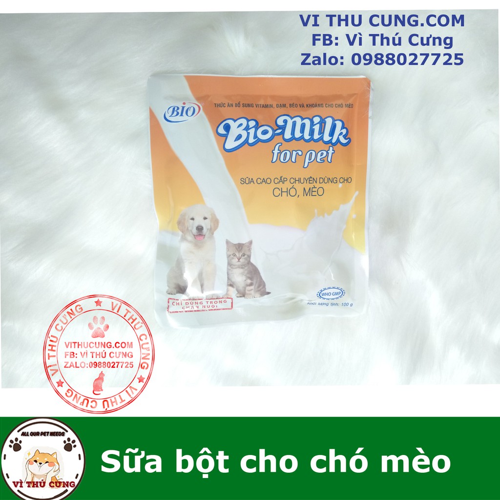 1 GÓI SỮA BIO-MILK CHO CHÓ MÈO GÓI 100g