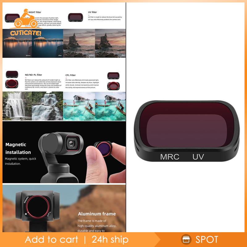 Bộ Lọc Ống Kính Quang Học Cuticate1  Cho DJI POCKET 2 Lắp Đặ