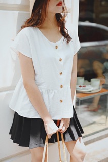 Áo peplum cộc tay