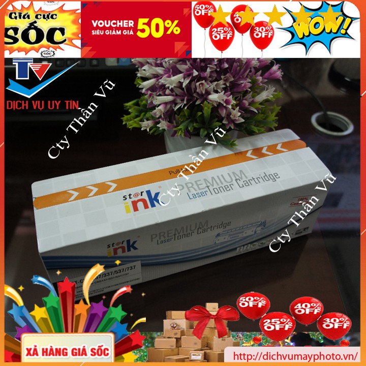 Hộp mực 337 / 83A thương hiệu Star-ink sắc nét có lỗ đổ mực chính và thải bao chất lượng