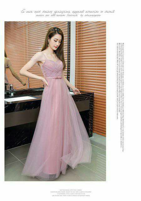 ĐẦM MAXI TRỄ VAI LƯỚI XẾP