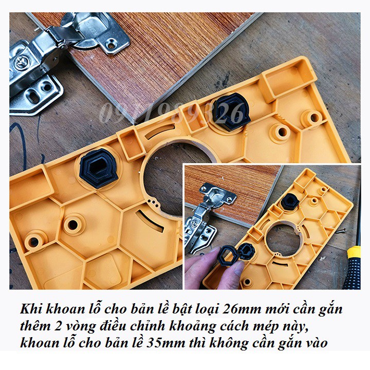 ❤️FREESHIP❤️ Bộ cữ khoan bản lề bật 35mm - cữ khoan bản lề giảm chấn