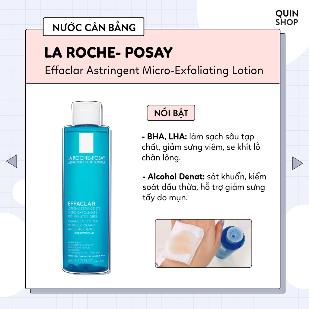 Nước Hoa Hồng La Roche Posay Effaclar Astringent Micro-Exfoliating Lotion