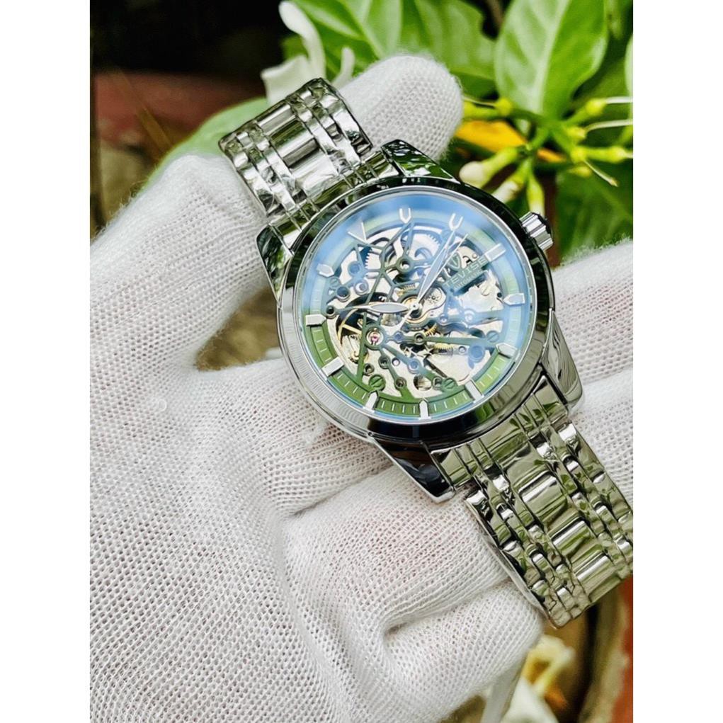 (Mẫu Mới) Đồng hồ nam tevise chính hãng t9005e cơ lộ máy cao cấp đủ màu dây thép đúc (tặng kèm hộp) | BigBuy360 - bigbuy360.vn