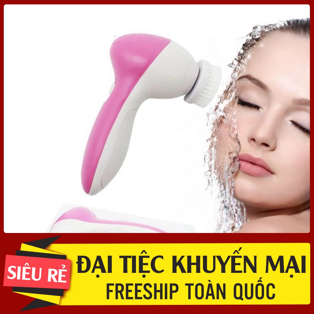 Máy rửa mặt 5 in 1, massage 5in1