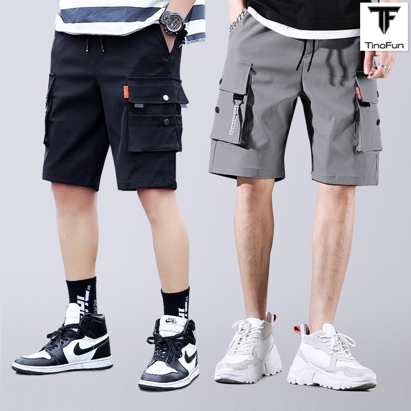 Quần short nam nam nữ Unisex kaki TINOFUN Quần đùi nam MK I dáng lửng túi hộp  có chun co giãn cho mùa hè 5 màu