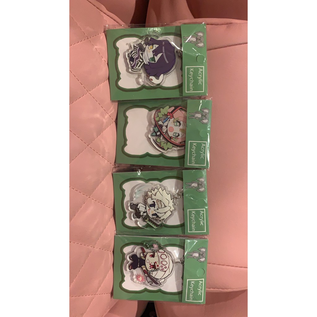 Móc khóa Kimetsu no Yaiba thanh diệt quỷ Tanjirou Zen Giyu Kanao Shinobu Muichiro Obanai Mitsuri Sanemi Tengen