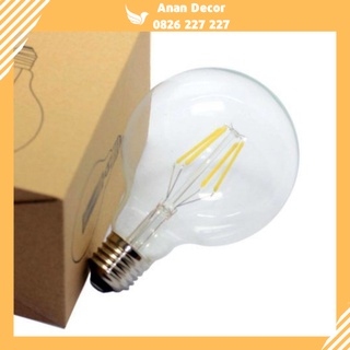 Bóng đèn led edison G80 trong 4w, ánh sáng vàng