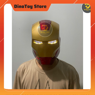 Marvel Avengers Mũ Bảo Hiểm Người Sắt Cosplay 1:1 Ánh Sáng LED Mặt Nạ Người Sắt PVC