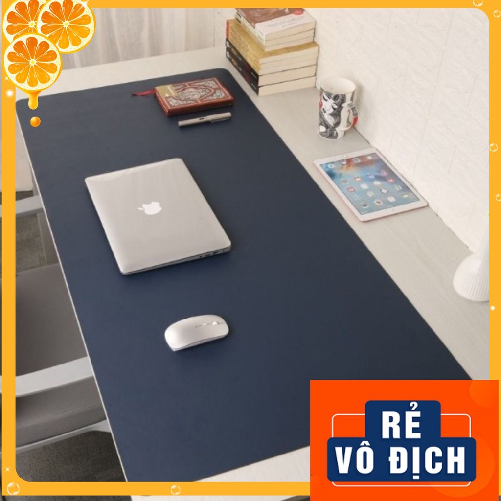 Thảm Trải Bàn Làm Việc Size Lớn DeskPad Da PU 120x60 Kiêm Miếng Lót Chuột Máy Tính, Nhiều Mầu