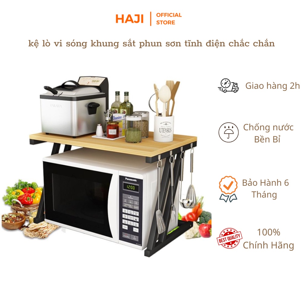 Kệ nhà bếp HAJI 2 Tầng khung sắt hình chữ Z sơn tỉnh điện chống gỉ C52
