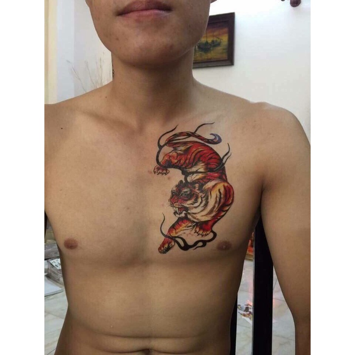 Hình xăm dán cao  cấp  tattoo  mãnh hổ dạ chơi đủ size