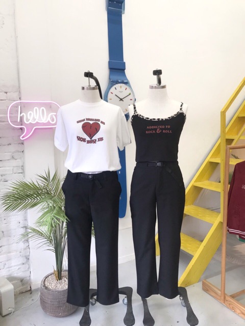 Usthebasic - [Shopee Exclusive] Quần Belt Women Pant