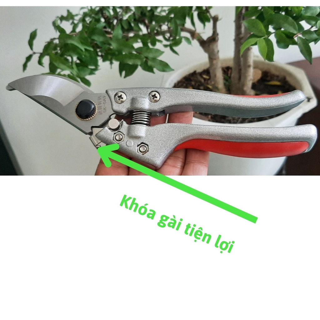 Kéo cắt cành Sada thép SK5 lưỡi siêu bén từ thép SK5 dùng cắt tỉa cành cây bonsai, cây cảnh, cây ăn trái