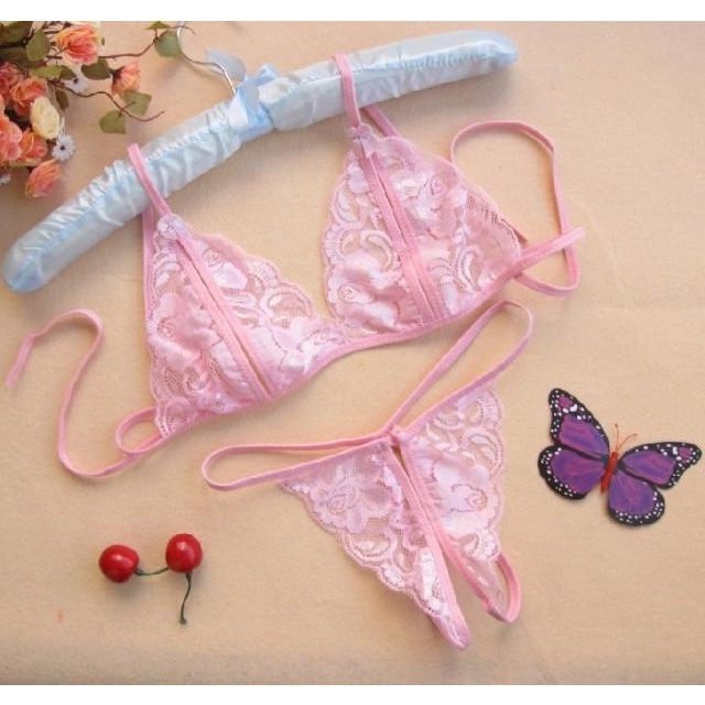 Bộ Đồ Lót Ren Trong Suốt Quyến Rũ Dành Cho Nữ