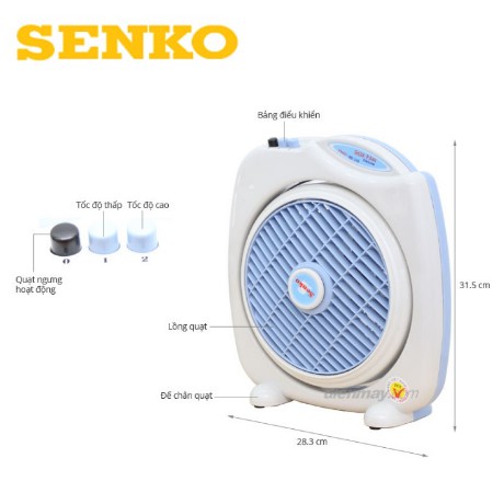 Quạt hộp quạt bàn đảo 2 tấc Senko BD230 (màu ngẫu nhiên)