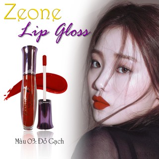 Son Kem Lì Zeone Lip Gloss - Màu 03: Đỏ Gạch