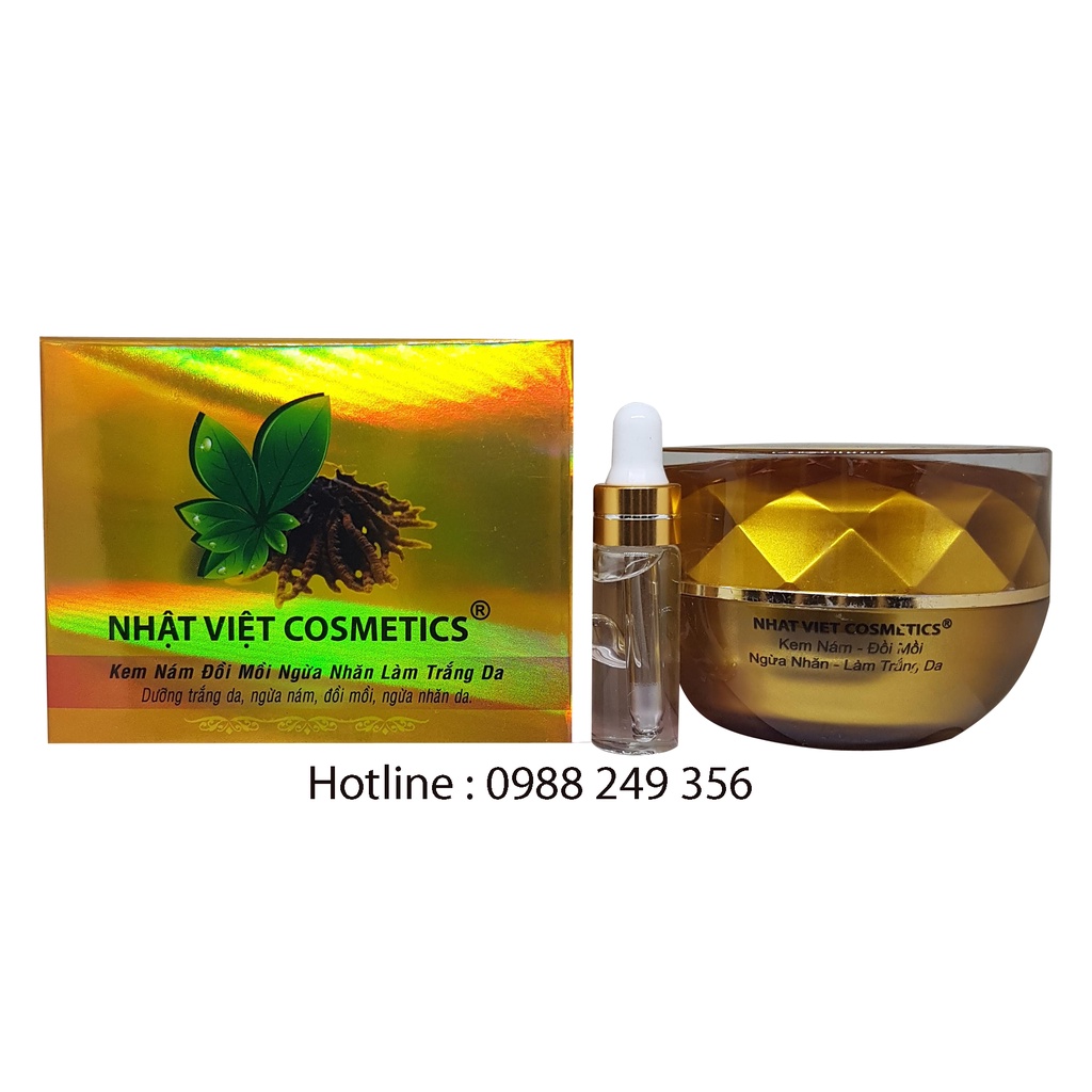 Kem nám đồi mồi ngừa nhăn làm trắng da trà xanh tinh chất serum nhật việt cosmetics 20g- 25g