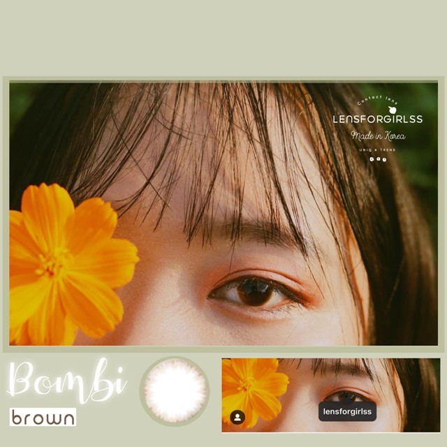 [Mã SKAMSALE8 giảm 10% đơn từ 200K] Kính áp tròng BOMBI BROWN-CODE COLLIN BROWN Made in Korea (Hsd 3-6 tháng)