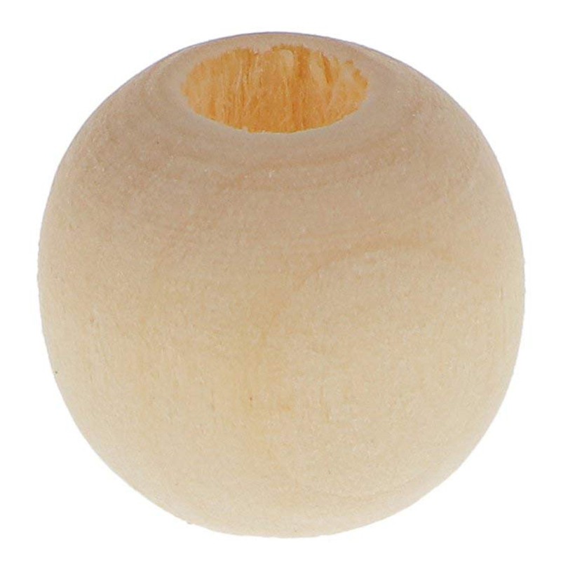 1 Gói 20 Hạt Gỗ Tròn Kích Thước 12mm