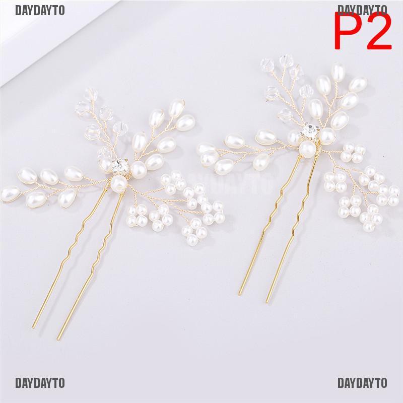 Lược Cài Tóc Hình Hoa Đính Ngọc Trai Nhân Tạo Cho Cô Dâu