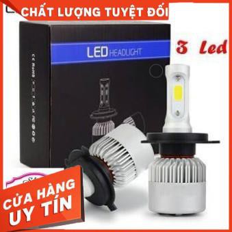 Đèn Pha C6 3 Tim Led Chân H4 Chính Hãng! < Giá 1 Bóng > - Bảo Hành 6 Tháng!