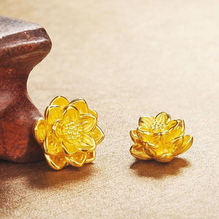 ANCARAT - Charm Hoa Sen - Miễn phí tết vòng tay Handmade