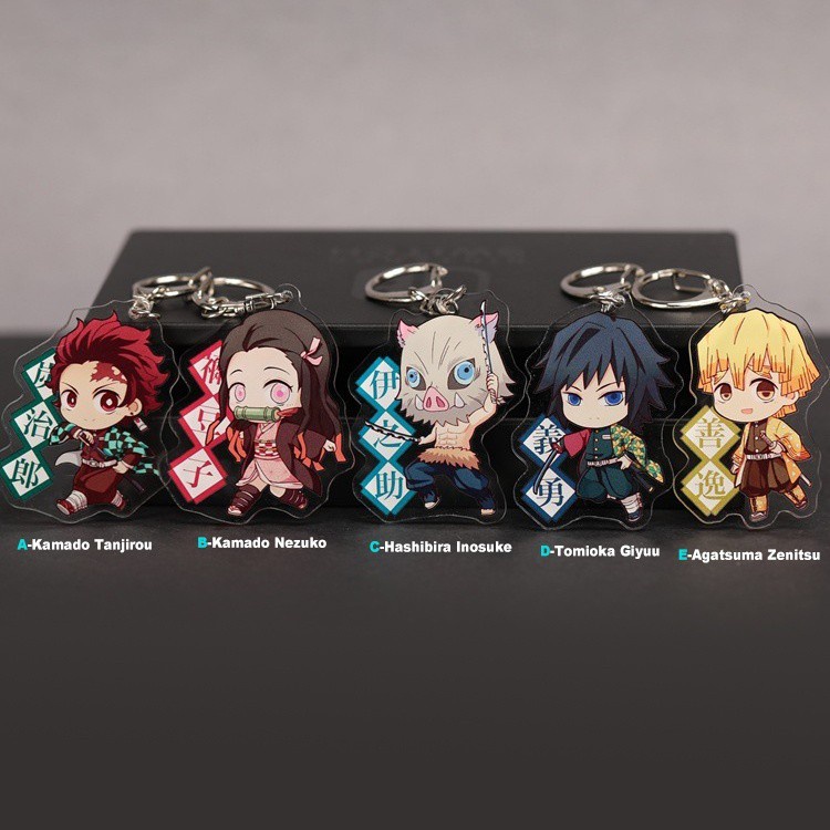 Móc Khóa Hình Anime Demon Slayer Bằng Acrylic Trong Suốt
