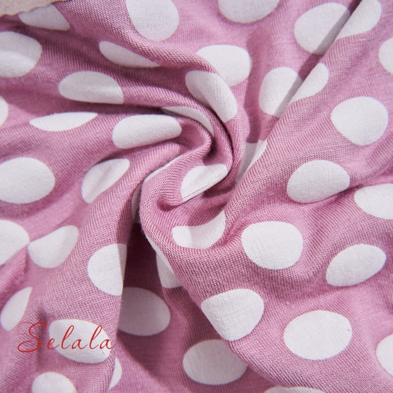 Quần Lót Nữ Cotton Selala Viền Ren Phối Nơ Họa Tiết Siêu Cute QC22