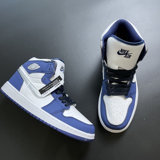 Giày sneaker jordan 1 high retro navy sc full phụ kiện