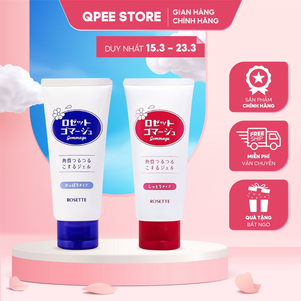 ✅[CHÍNH HÃNG] Gel tẩy tế bào chết Rosette Peeling Gel Nhật Bản (No.1 Cosme) 5.0 120ml - QPEE STORE