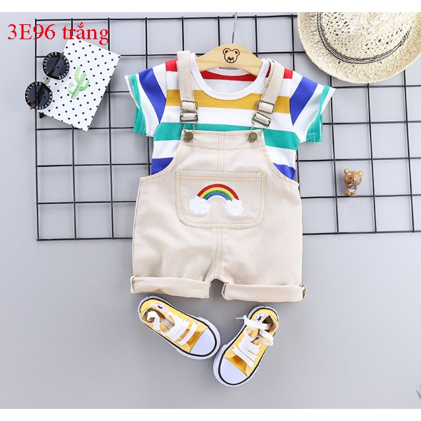 Set yếm cầu vồng dễ thương cho bé trai bé gái (7 - 18kg) VEMZKIDS