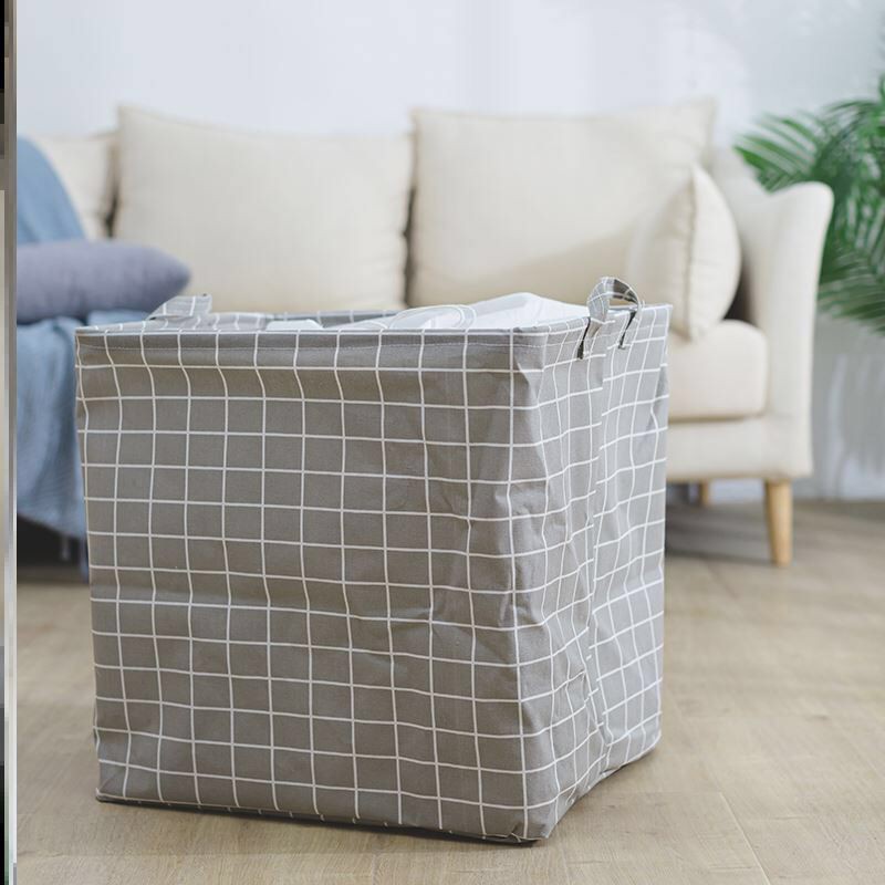 Túi đựng quần áo khung thép đựng đồ đa năng dung tích 100 lít, Túi vải đựng đồ đa năng đựng chăn màn quần áo đồ chơi cho