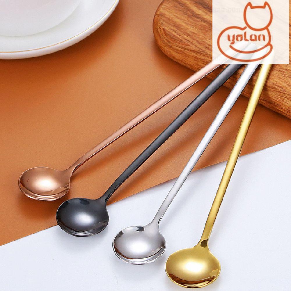 Muỗng uống cafe bằng thép không gỉ 304 màu phản quang thời trang Bắc Âu