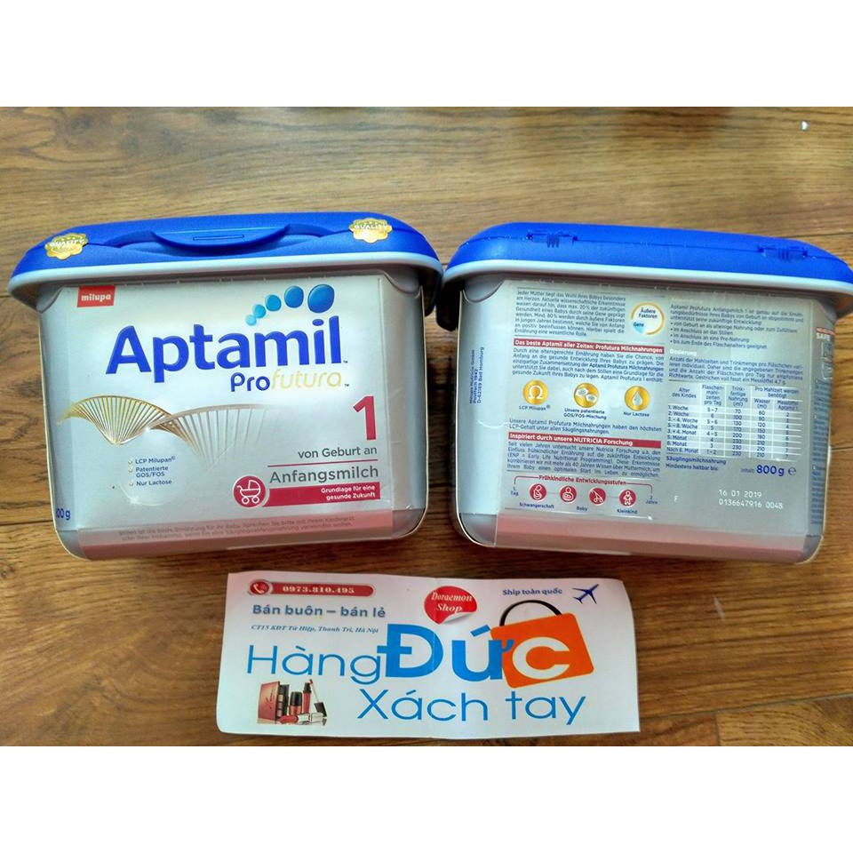 Sữa Aptamil Profutura số 1 lùn aptamil bạc hàng xách tay đức - nội địa đức 800g - từ sơ sinh