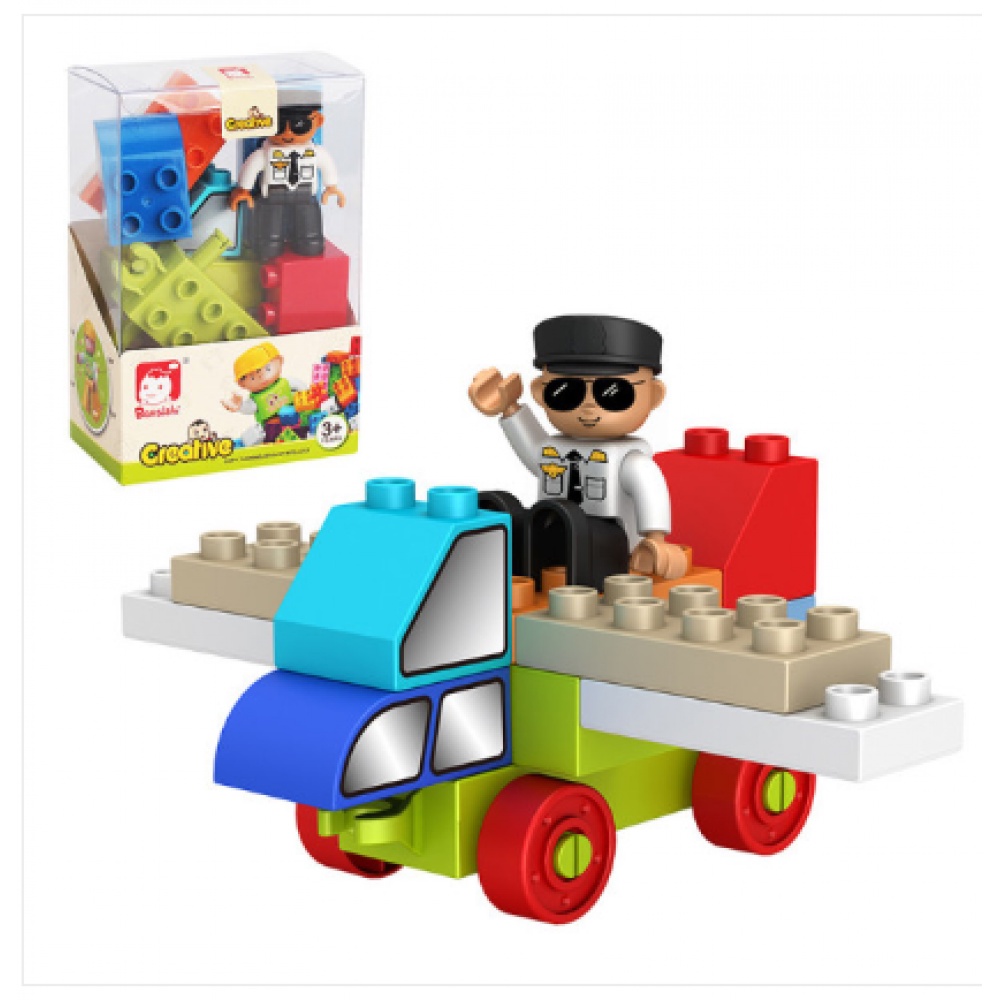 Thanh lý- Box Mega Junior Blocks - Bé ghép hình thông minh 02D - Bé học 6 nghề nghiệp