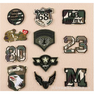 Sticker ủi thêu chủ đề quân đội