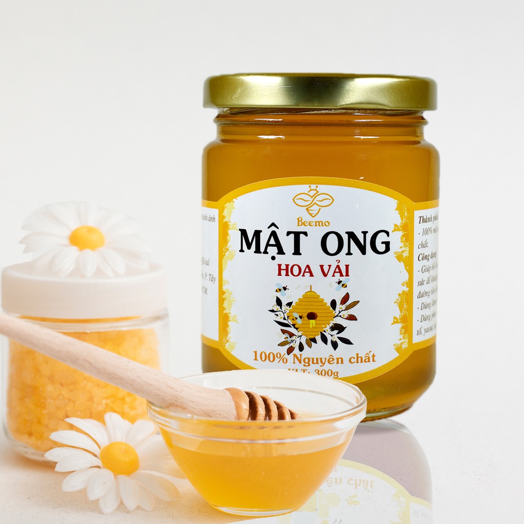 Mật ong nguyên chất hoa vải 300g-1Kg Beemo