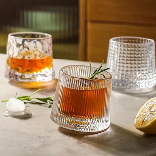 Cốc thuỷ tinh xoay cốc thuỷ tinh hoạ tiết nổi