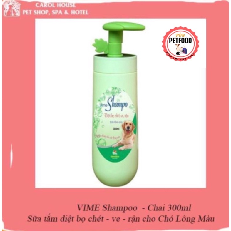 Sữa tắm cho chó LÔNG MÀU Vime Shampo - chai 300ml