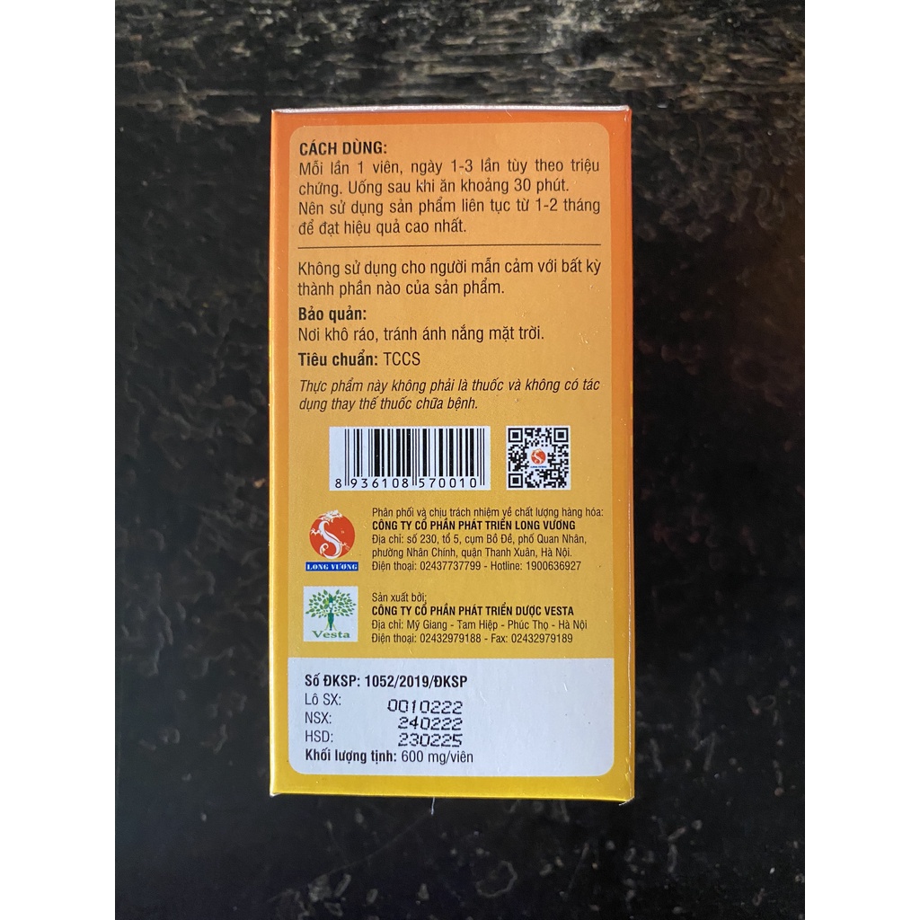 Viên Uống Xương Khớp Long Vương Giúp Tái Tạo, Phục Hồi Mô Sụn Khớp, Tăng Tính Đàn Hồi