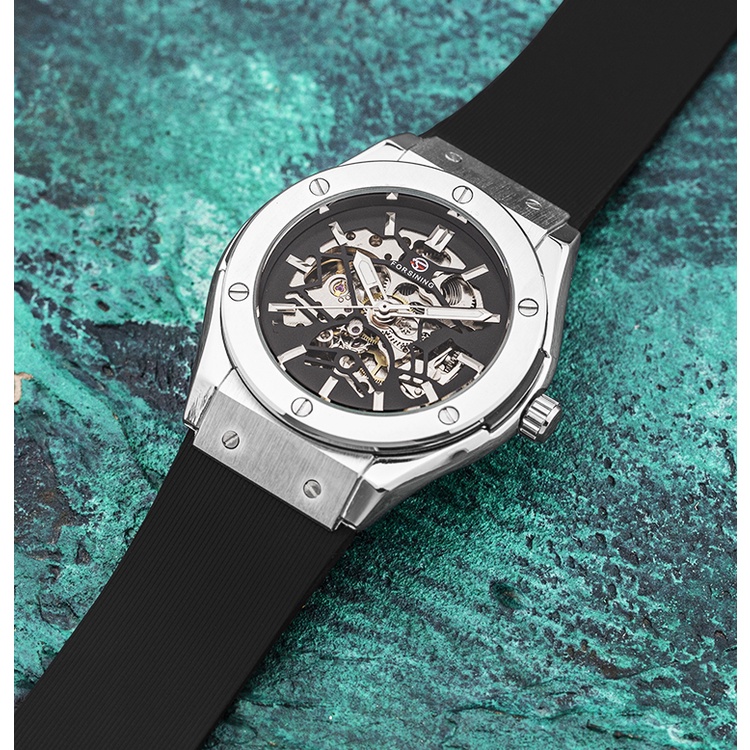 Đồng hồ nam cao cấp Forsining - đồng hồ nam Forsining dây silicon