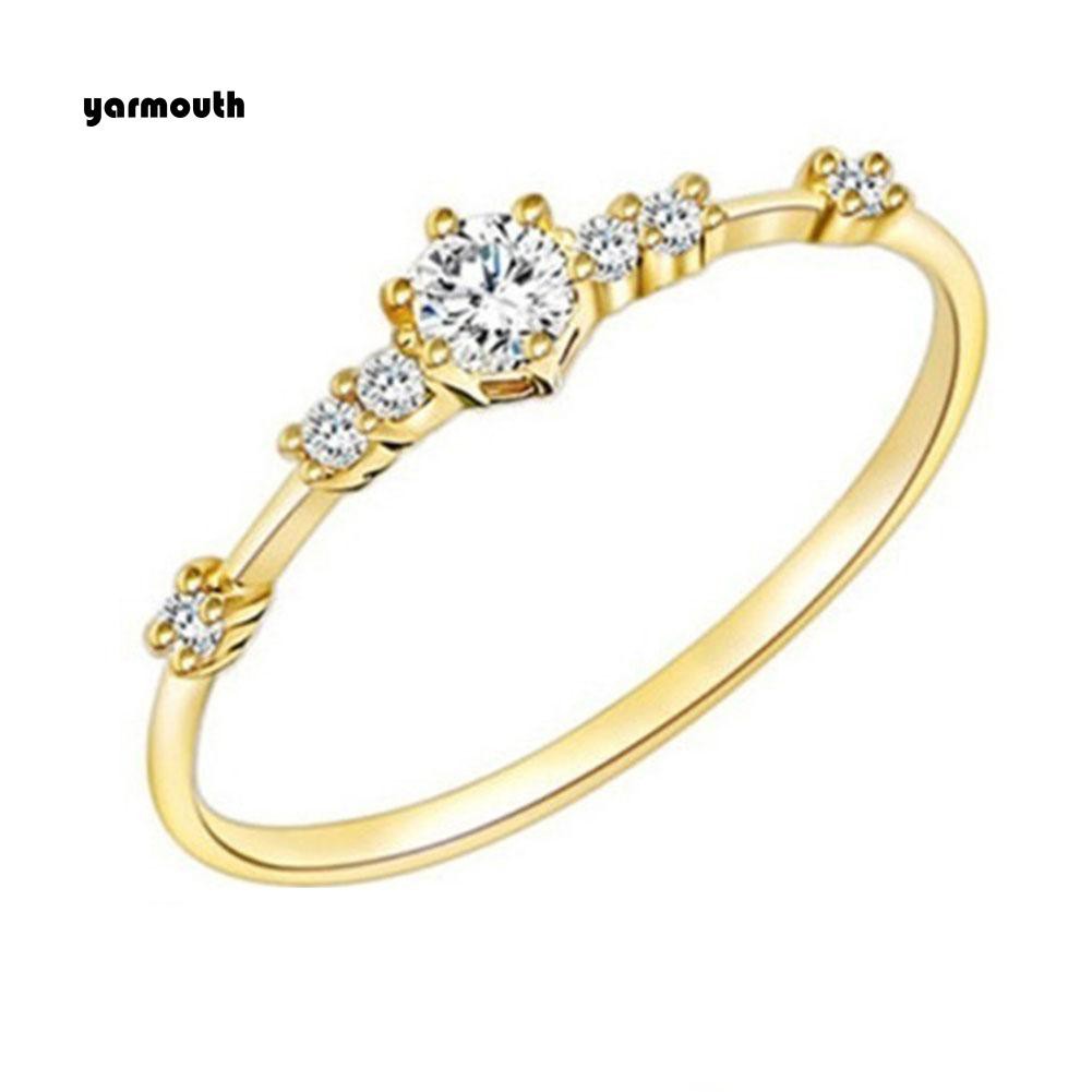 Nhẫn ĐíNh Kim Cương Giả ThờI Trang Cho Nữ