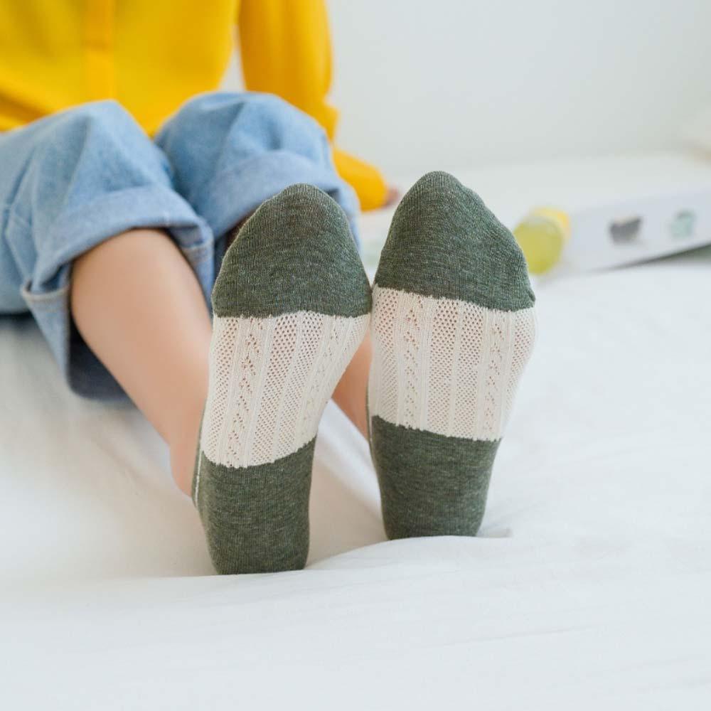 AROMA Vớ Cổ Thấp Họa Tiết Kẻ Sọc Thời Trang Xuân Hè Cho Nữ