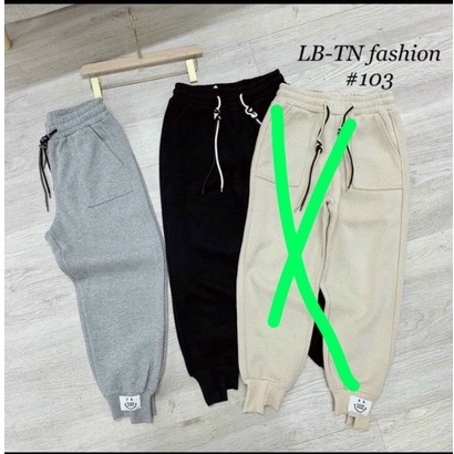 Quần thể thao bo gấu cá tính chất len tổ ong